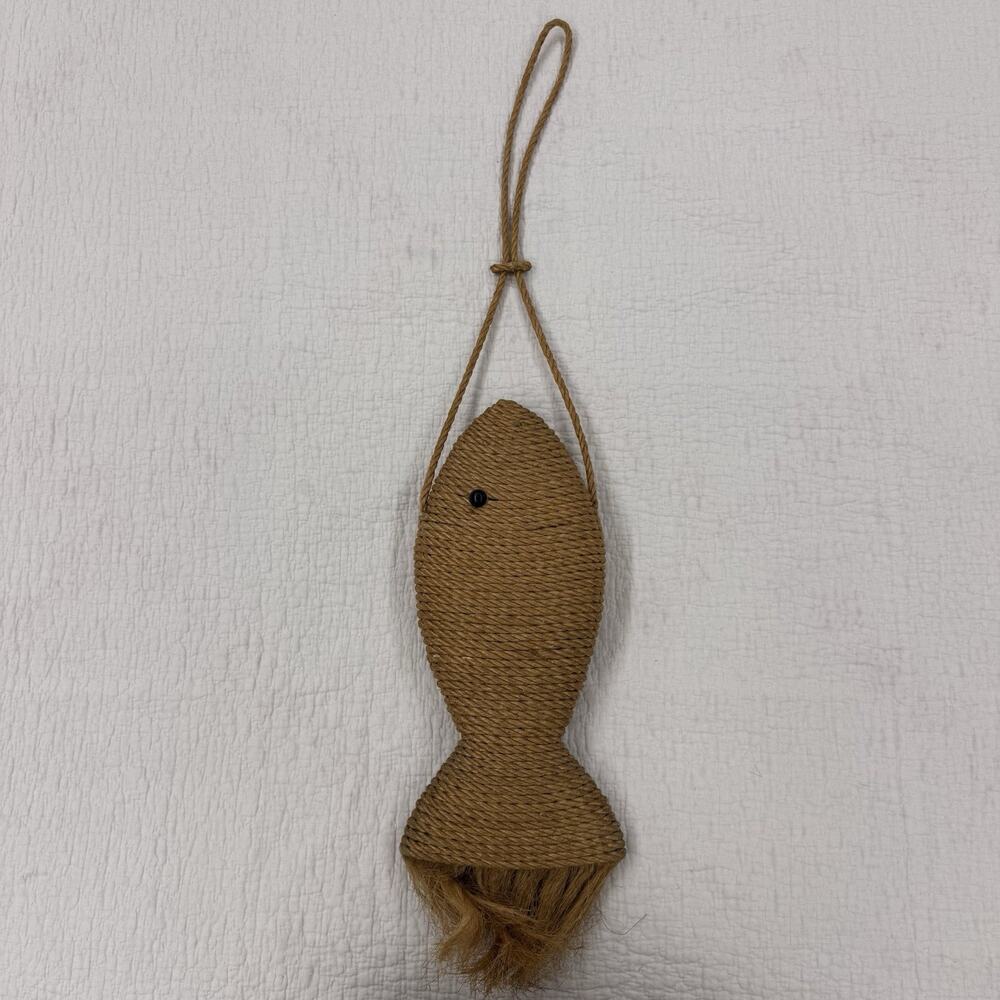 Hanging Rope Fish with Tassel Tail, Boho Chic - Picture 3 of 4